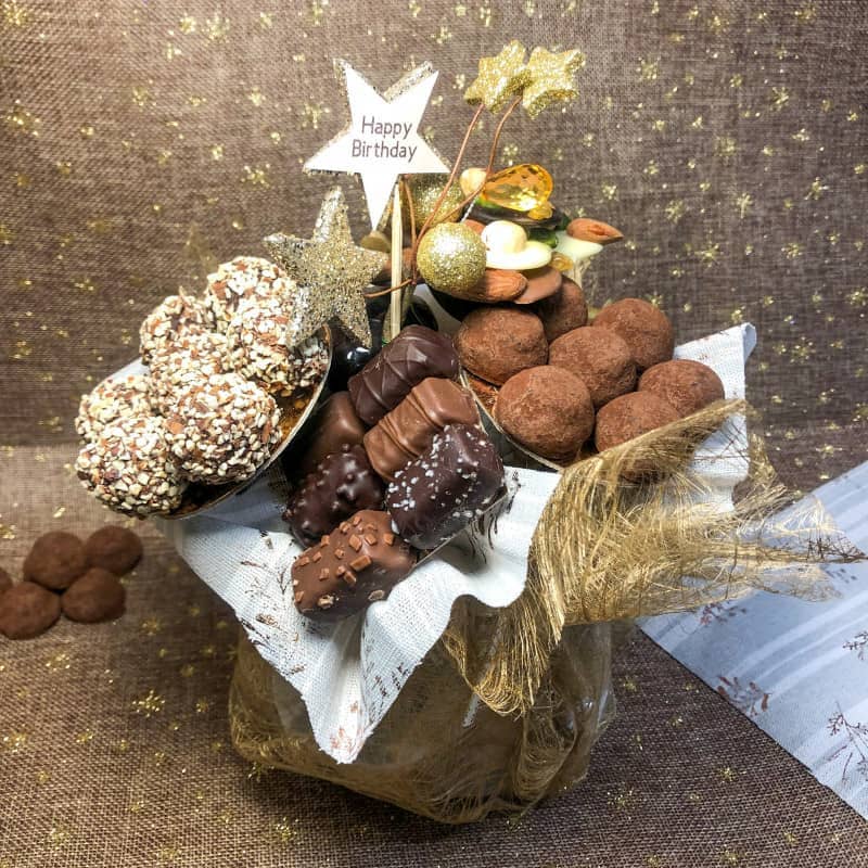 Bouquets de fleurs en chocolat pour Noël et fêtes de fin d'année