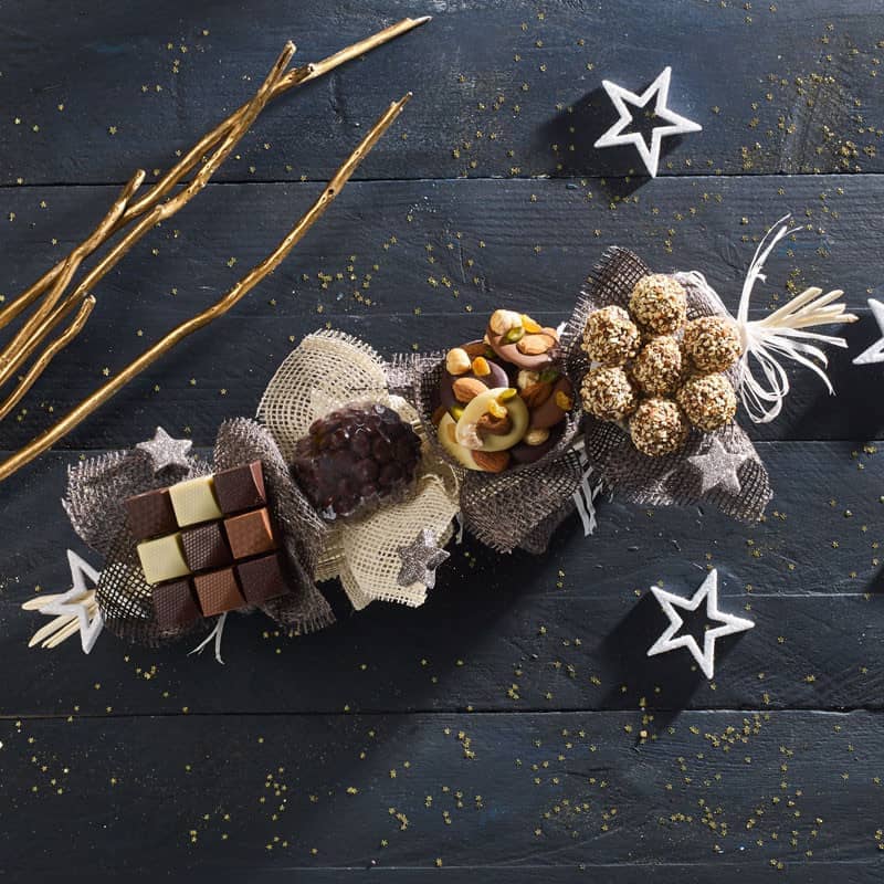 Bouquets de fleurs en chocolat pour Noël et fêtes de fin d'année