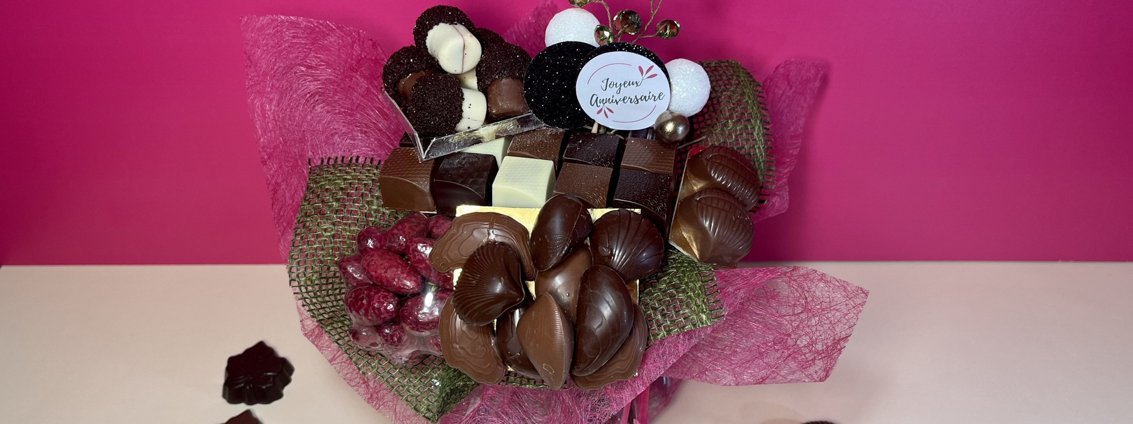 Idée cadeau anniversaire bouquet chocolat automnale