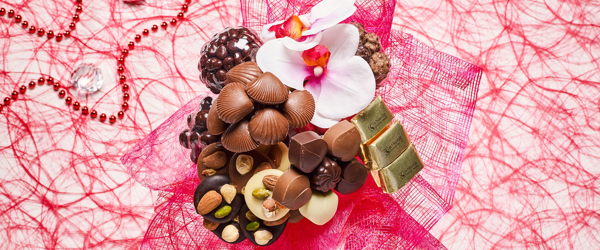 Bouquet Saint Valentin en chocolat 100% français